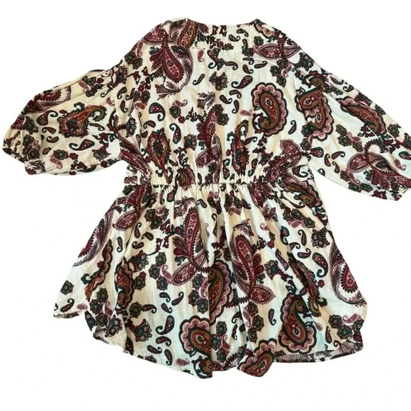 Zara Paisley Mini Dress Multi-Color. Size Medium. - Picture 8 of 11